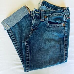 True Religion Blue Denim Jean Capri size 29 stretch